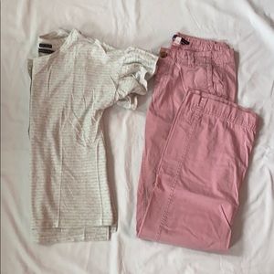 GAP straight leg pink pants